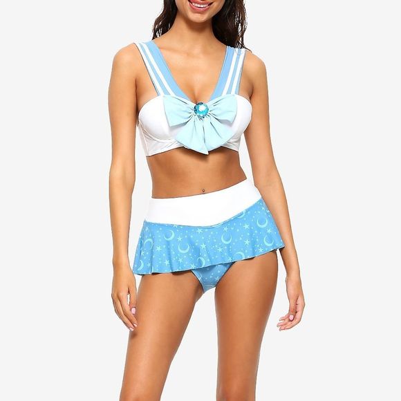 Sailor Moon Sailor Mercury Cosplay Swim Bottoms Size Medium - Picture 3 of 10